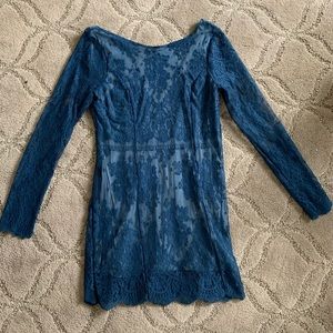 Free People LS lace dress S